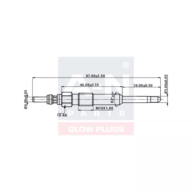 Bougie de préchauffage A-N PARTS A-N098474 - Visuel 1