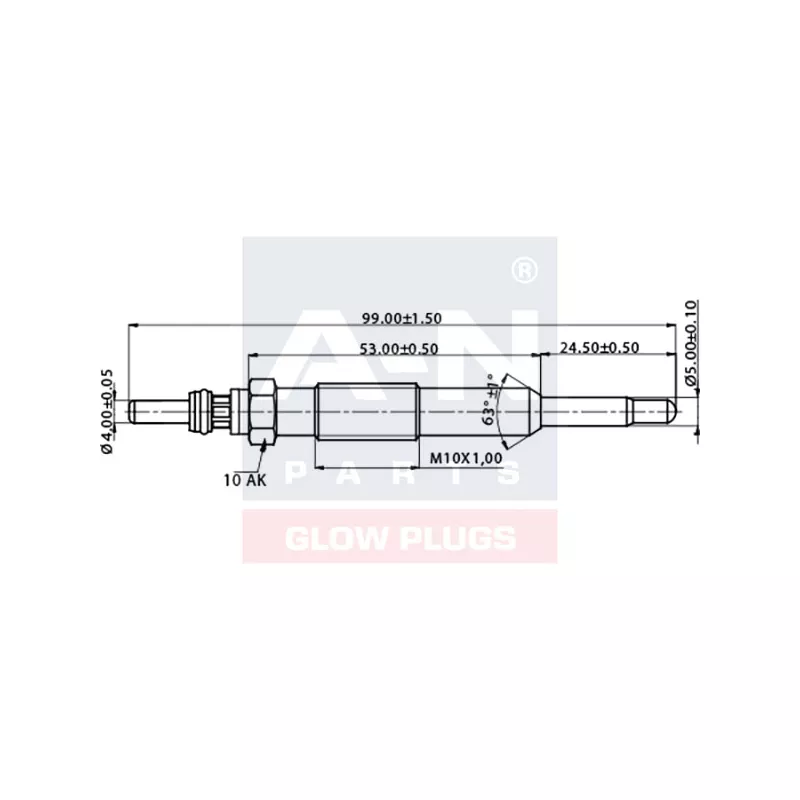 Bougie de préchauffage A-N PARTS A-N099375 - Visuel 1