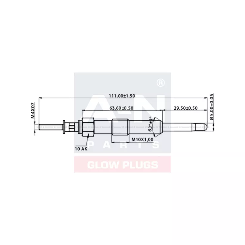 Bougie de préchauffage A-N PARTS A-N102422 - Visuel 1