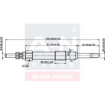 Bougie de préchauffage A-N PARTS A-N103436
