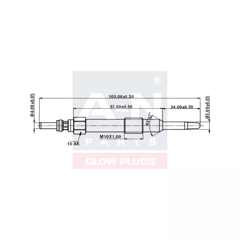 Bougie de préchauffage A-N PARTS A-N103436 - Visuel 1
