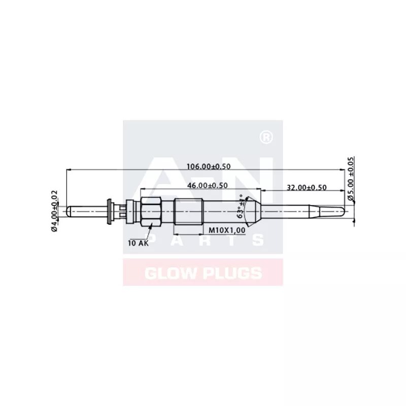 Bougie de préchauffage A-N PARTS A-N106002 - Visuel 1