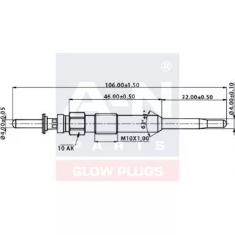 Bougie de préchauffage A-N PARTS [A-N106009]