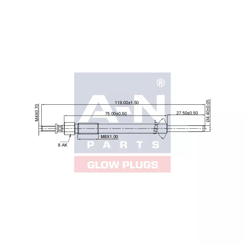 Bougie de préchauffage A-N PARTS A-N118004 - Visuel 1