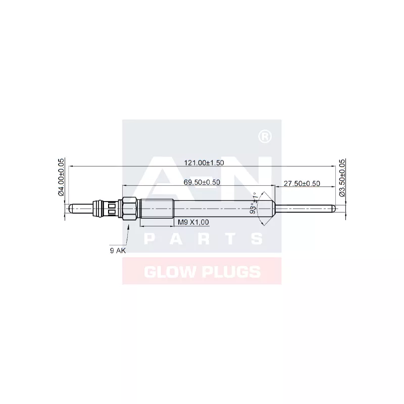 Bougie de préchauffage A-N PARTS A-N119031 - Visuel 1