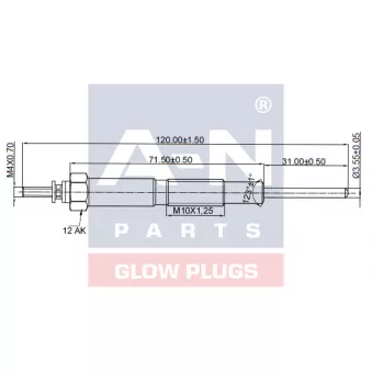 A-N PARTS A-N121526 - Bougie de préchauffage