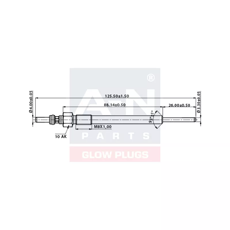 Bougie de préchauffage A-N PARTS A-N126005 - Visuel 1