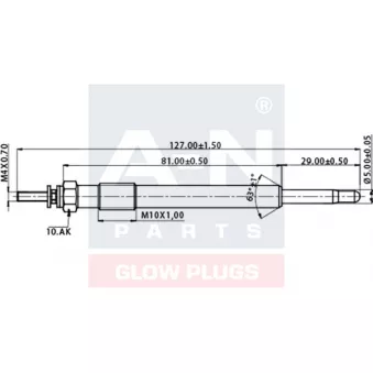 A-N PARTS A-N126206 - Bougie de préchauffage