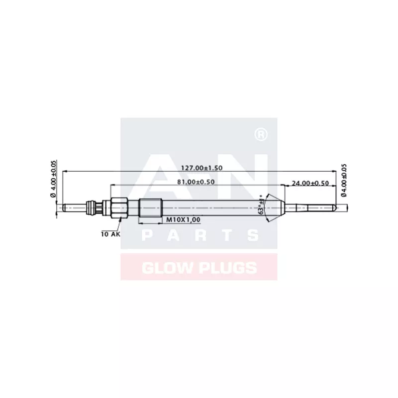 Bougie de préchauffage A-N PARTS A-N127016 - Visuel 1