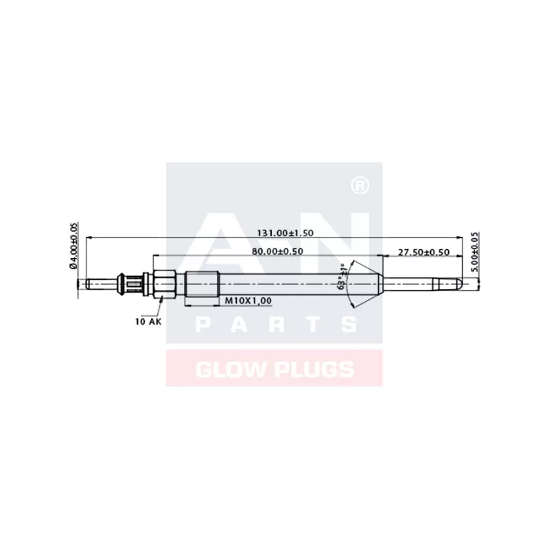 Bougie de préchauffage A-N PARTS A-N129379 - Visuel 1