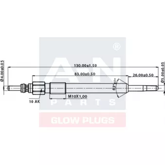 A-N PARTS A-N130195 - Bougie de préchauffage