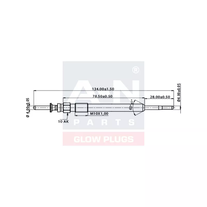 Bougie de préchauffage A-N PARTS A-N134001 - Visuel 1