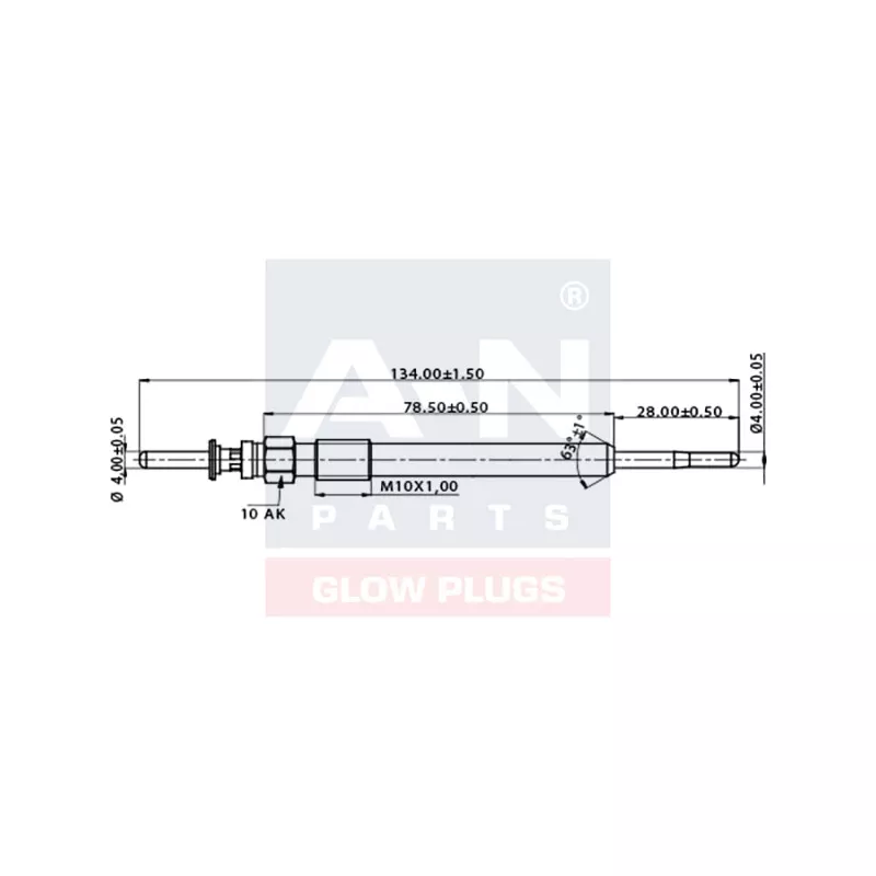 Bougie de préchauffage A-N PARTS A-N134006 - Visuel 1