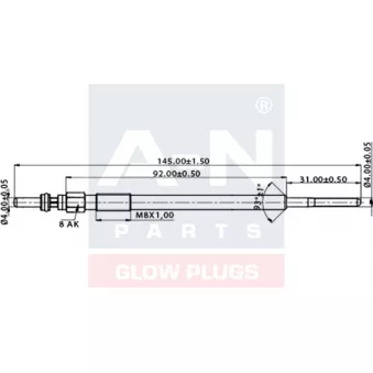 Bougie de préchauffage A-N PARTS A-N145019