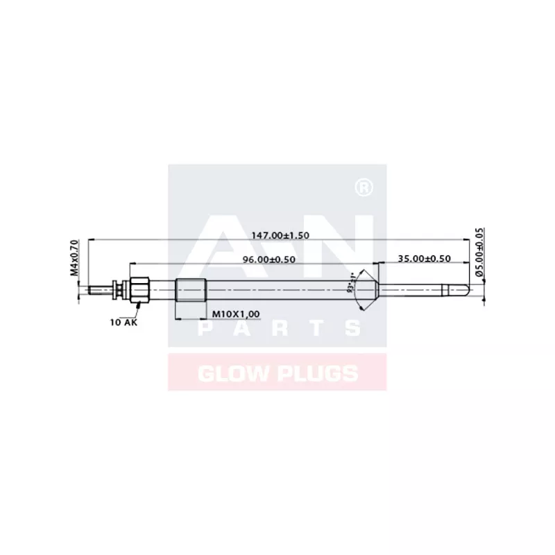 Bougie de préchauffage A-N PARTS A-N148385 - Visuel 1