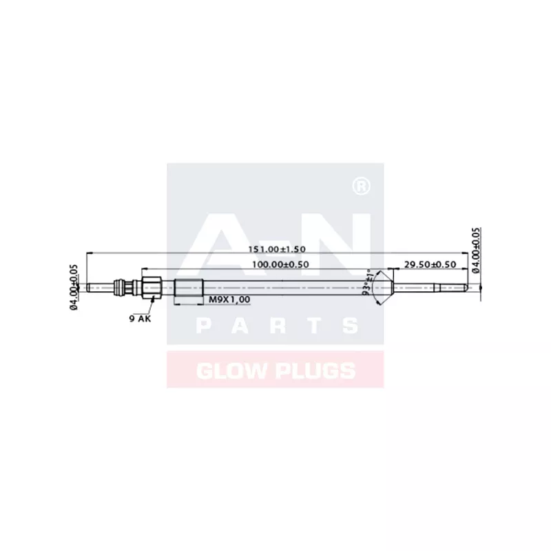 Bougie de préchauffage A-N PARTS A-N151015 - Visuel 1