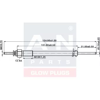 A-N PARTS A-N154106 - Bougie de préchauffage