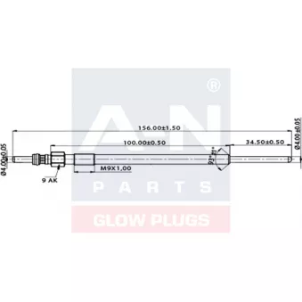 Bougie de préchauffage A-N PARTS A-N156069 pour ALFA ROMEO 159 2.4 JTDM Q4 - 210cv