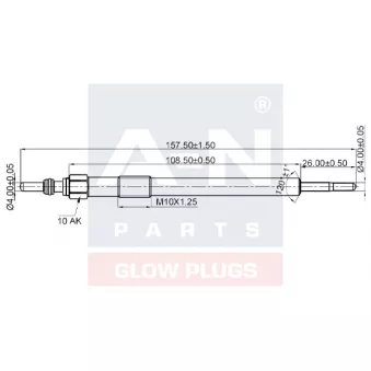A-N PARTS A-N157001 - Bougie de préchauffage