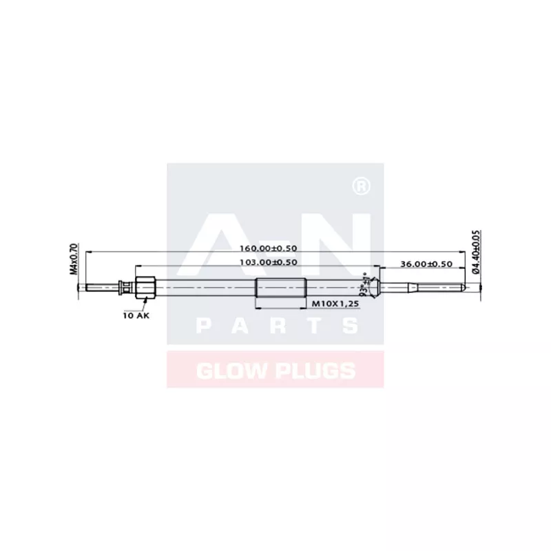 Bougie de préchauffage A-N PARTS A-N160480 - Visuel 1