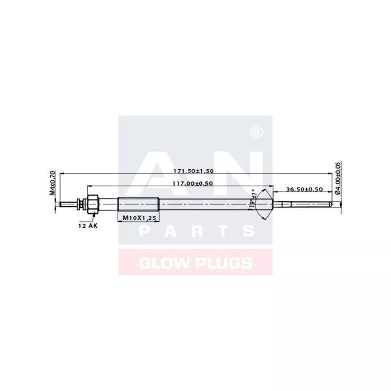 Bougie de préchauffage A-N PARTS A-N170527 - Visuel 1