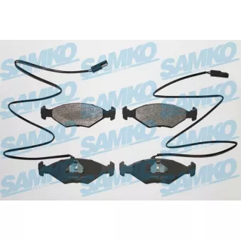 Jeu de 4 plaquettes de frein avant SAMKO 5SP017 pour FIAT DUNA DS 1.7 - 60cv