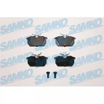 Jeu de 4 plaquettes de frein arrière SAMKO 5SP101 pour FIAT UNO 1.3 Turbo i - 99cv