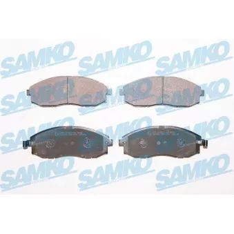 Jeu de 4 plaquettes de frein avant SAMKO 5SP1015 pour HYUNDAI SATELLITE 2.5 TD 4WD - 80cv