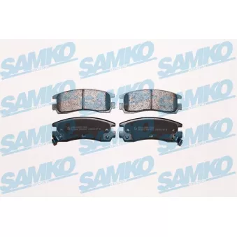 Jeu de 4 plaquettes de frein arrière SAMKO 5SP1031 pour CADILLAC DEVILLE 4.6 - 305cv