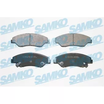 Jeu de 4 plaquettes de frein avant SAMKO 5SP1053 pour KIA RETONA 2.0 TD - 83cv