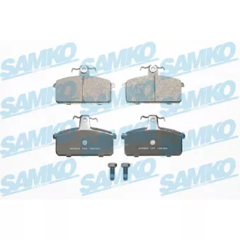 Jeu de 4 plaquettes de frein avant SAMKO 5SP107 pour CITROEN AMI 1.5 i Cat - 90cv