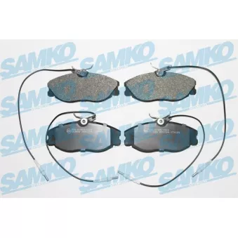 Jeu de 4 plaquettes de frein avant SAMKO 5SP1104 pour PEUGEOT 607 2.2 16V - 158cv