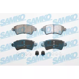 Jeu de 4 plaquettes de frein avant SAMKO 5SP1105 pour PEUGEOT 206 1.6 HDI FAP 110 - 109cv