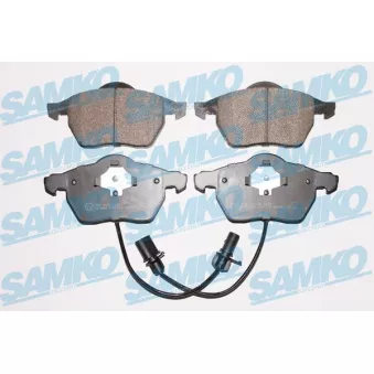 Jeu de 4 plaquettes de frein avant SAMKO 5SP1119 pour AUDI A4 1.8 T quattro - 163cv