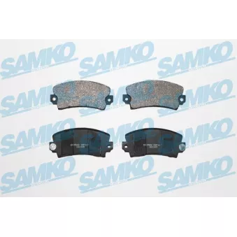 Jeu de 4 plaquettes de frein avant SAMKO 5SP117 pour RENAULT R12 1.3 - 50cv