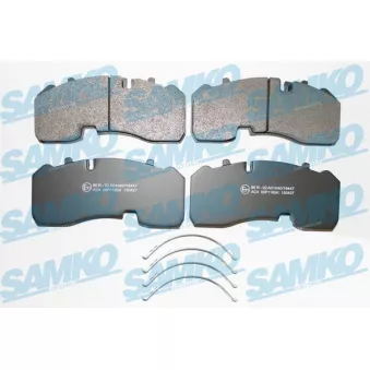 SAMKO 5SP1185 - Jeu de 4 plaquettes de frein avant
