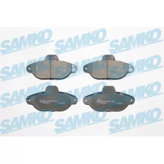Jeu de 4 plaquettes de frein avant SAMKO 5SP1191 pour FIAT PANDA 1.2 - 69cv