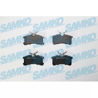 Jeu de 4 plaquettes de frein arrière SAMKO 5SP1233 pour TOYOTA AVENSIS 1.9 D - 115cv