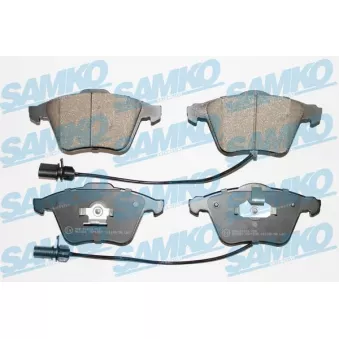 Jeu de 4 plaquettes de frein avant SAMKO 5SP1239 pour AUDI A4 1.8 T quattro - 163cv