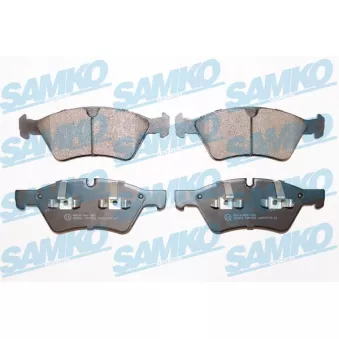 Jeu de 4 plaquettes de frein avant SAMKO 5SP1253 pour MERCEDES-BENZ CLASSE E E 500 4-matic - 388cv
