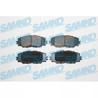 Jeu de 4 plaquettes de frein avant SAMKO 5SP1258 pour TOYOTA AURIS 1.6 VVTI - 124cv