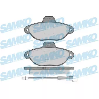 Jeu de 4 plaquettes de frein avant SAMKO 5SP1262 pour FIAT PANDA 1.2 - 69cv