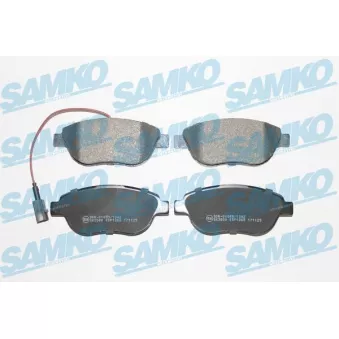 Jeu de 4 plaquettes de frein avant SAMKO 5SP1268 pour FIAT STILO 1.9 D - 90cv