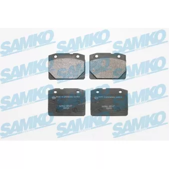 Jeu de 4 plaquettes de frein avant SAMKO 5SP127 pour LADA TOSCANA 1500 - 75cv