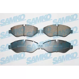 Jeu de 4 plaquettes de frein avant SAMKO 5SP1275 pour MERCEDES-BENZ SPRINTER 316 CDI 4x4 - 906.131. 906.133. 906.231. 906.233)
