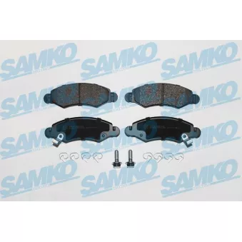 Jeu de 4 plaquettes de frein avant SAMKO 5SP1280 pour SUZUKI WAGON 1.3 - 94cv