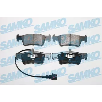 Jeu de 4 plaquettes de frein arrière SAMKO 5SP1284 pour VOLKSWAGEN TOUAREG 3.0 V6 TSI Hybrid - 333cv