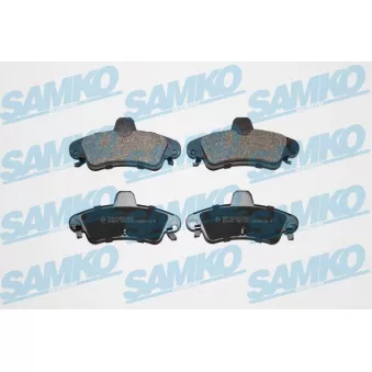 Jeu de 4 plaquettes de frein arrière SAMKO OEM XS7J2M008AA