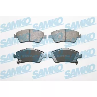 Jeu de 4 plaquettes de frein avant SAMKO 5SP1316 pour TOYOTA AURIS 1.33 Dual-VVTI - 99cv