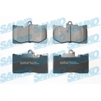 Jeu de 4 plaquettes de frein avant SAMKO OEM 0446530490